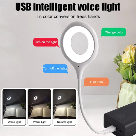 Intelligent Voice Control USB Lamp With 3 Color LED Light